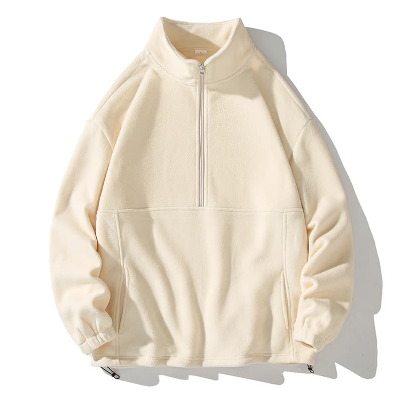 New zippered pullover sweatshirt, soft, trendy and fashionable, versatile for daily use and casual