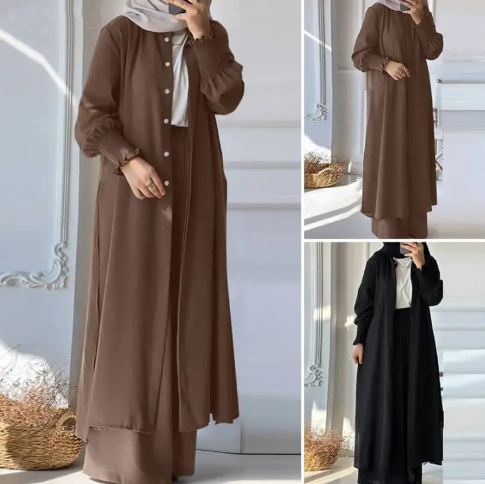 In Stock New Style for AliExpress Amazon Women's Two-Piece Set Solid Color Fashion Spring Autumn Long Sleeve Cardigan Shirt and Pants Set