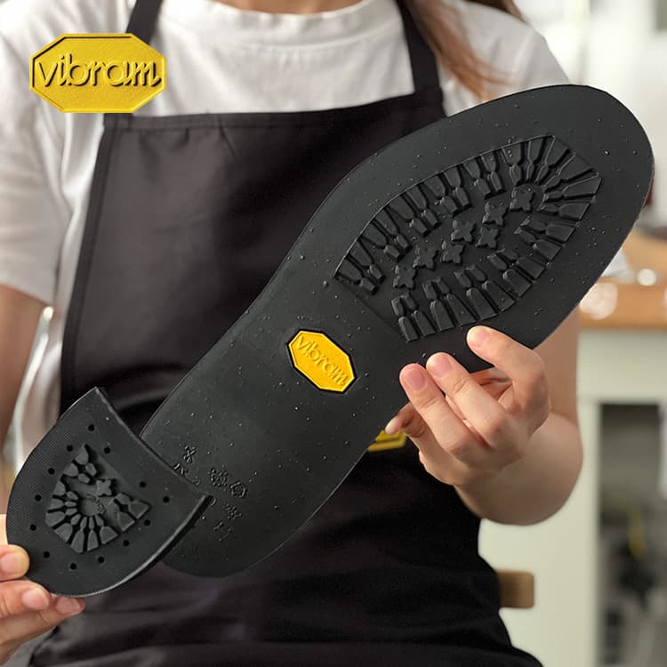 Italian Vibram work shoe sole repair and replacement, model 430 outsole and heel.