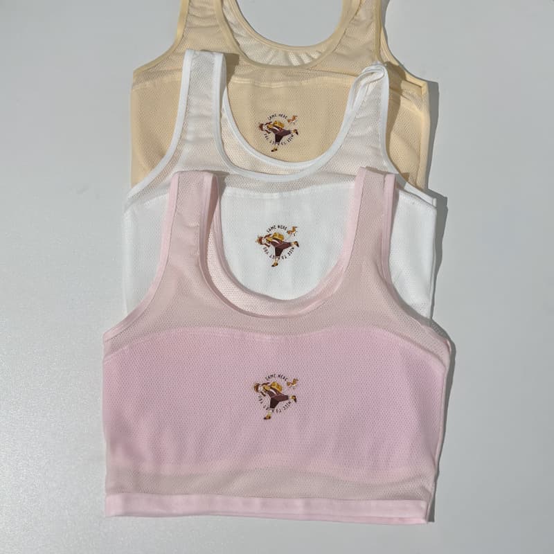 [Ready stock and shipped in seconds] Girls' bras, developmental underwear, students' wide-shouldered cotton, medium and large children's double-layer quilted breathable vests