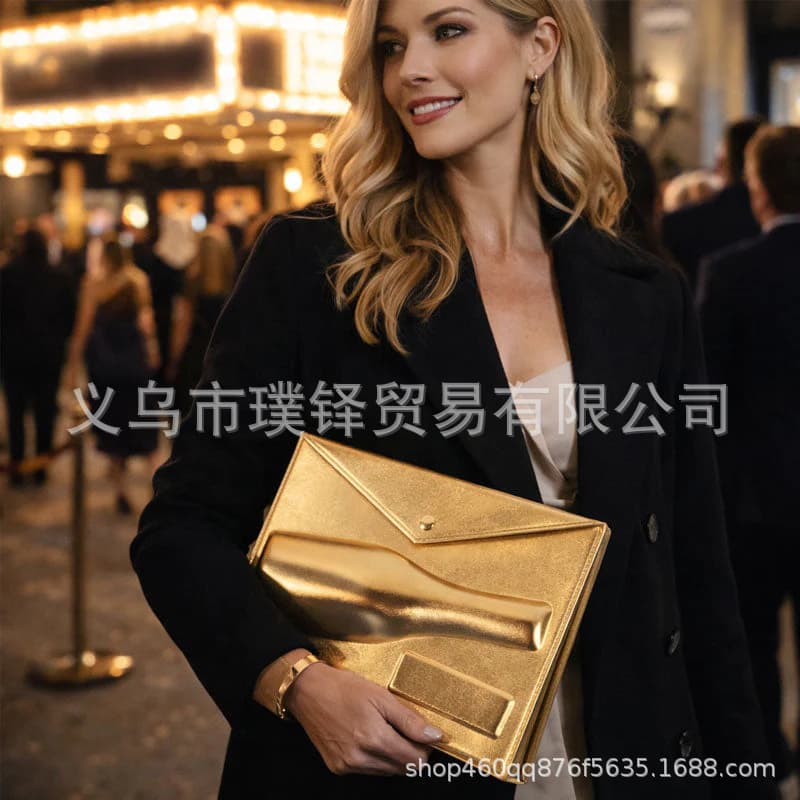 Amazon Trending Hot Selling Personalized Champagne Night Handbag Clutch Gift