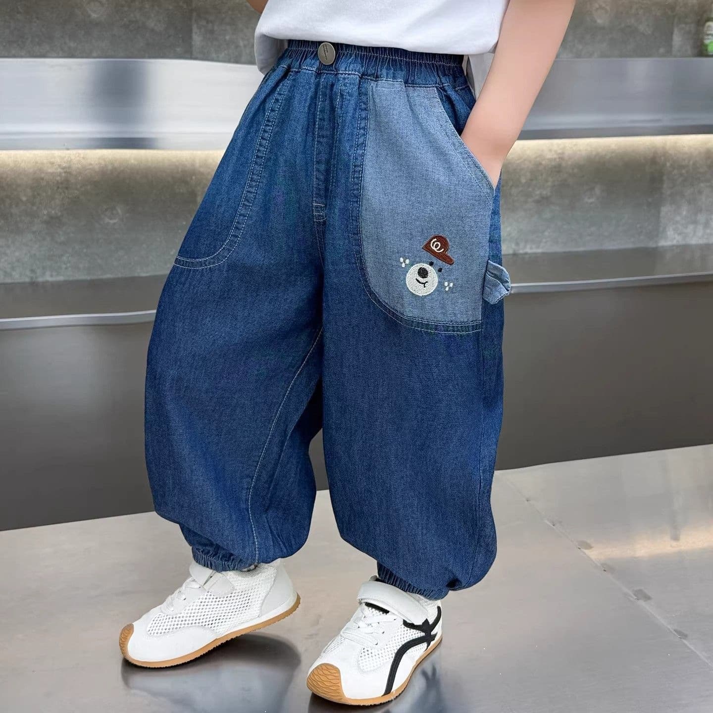 Children's Anti-Mosquito Pants Boys' Thin Tencel Jeans 2026 Summer New Style Breathable Leg Pants for Baby Boys