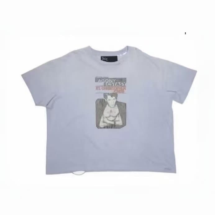 Paly Hollywood FW26ACONY ECSTASY Print Washed Distressed Short Sleeve T-Shirt Trendy