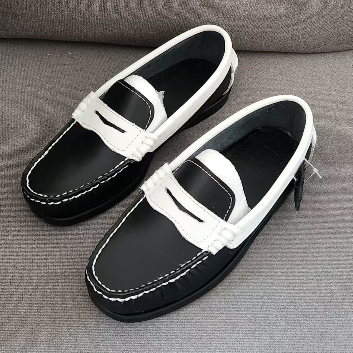 Safety Shoes Four-Season Cowhide Leather Non-SEBAGO Boat Shoes Cowhide Leather Anti-Slip Shoes African Shoes Tianjin Factory Shoes