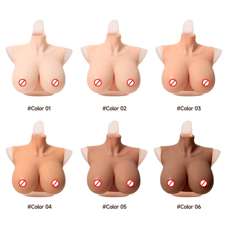 Short Breast Forms Silicone Crossdressing Fake Breasts for Drag Queens Streamer Props Cross-Border Dropshipping Available In Stock