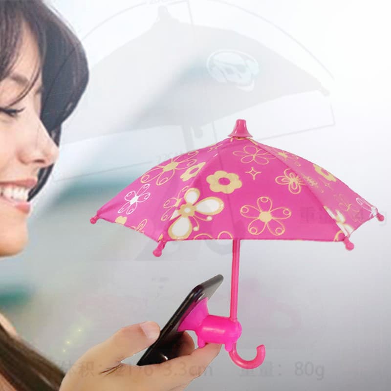 Creative Silicone Pig Suction Cup Phone Takeout Umbrella, Lazy Bracket Sunshade with Printed Promotional Gift