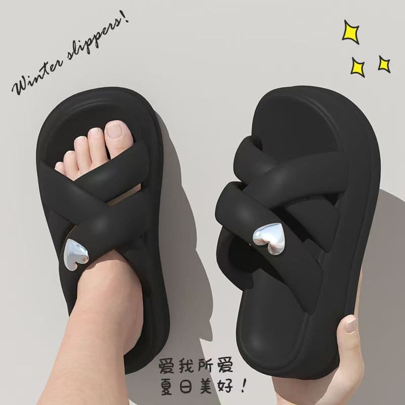 Office Workers~French-Style Sandals for Women, New Summer Style, Thick-Soled Platform Slippers for Petite Women, Height-Increasing Slippers for Outdoor Wear, Fashionable