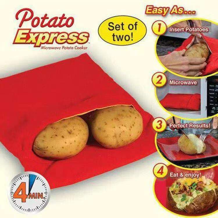 Potato Express Bag - Microwave-Safe Sweet Potato, Potato, Corn, and Yam Roasting Bag