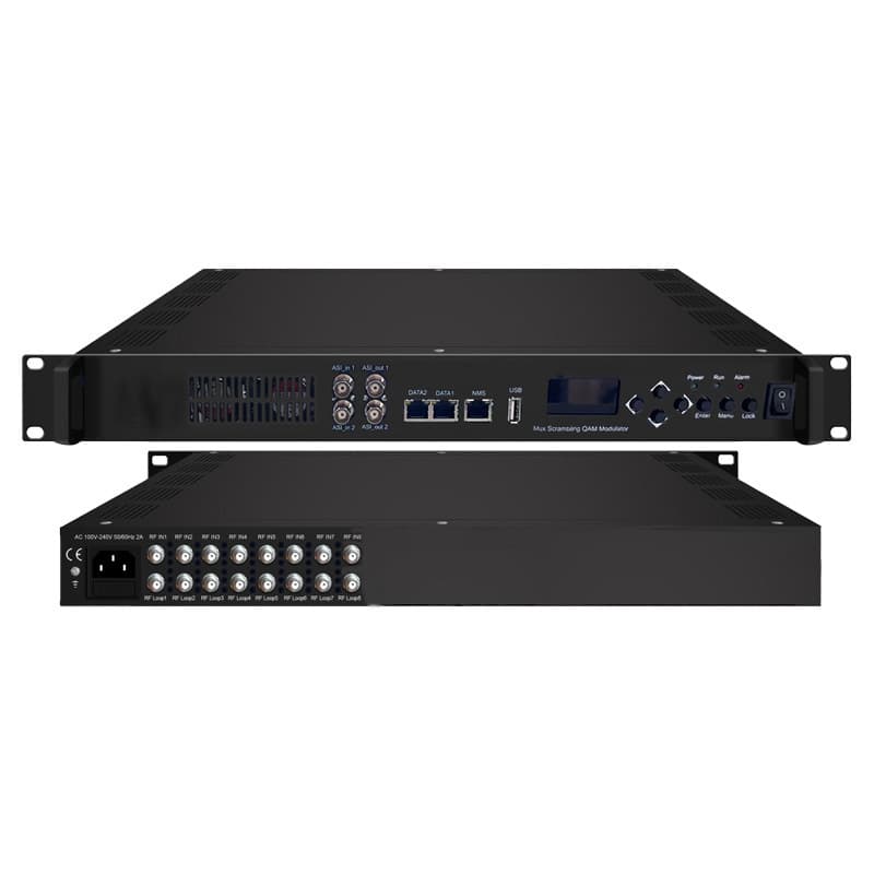 8/24/16 Channel DVB-S/S2 Modulator IP Streamer IPTV Live Streaming Hotel Digital TV Headend System