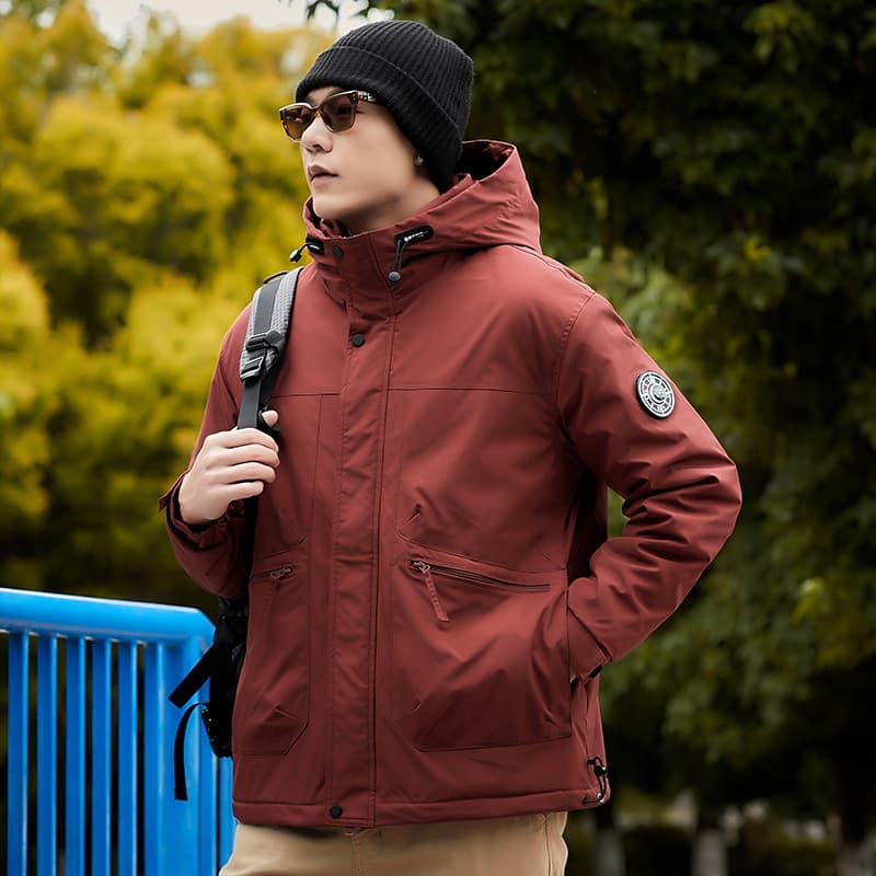 2025 New Winter Thick Warm Padded Jacket for Men, Fashionable Hooded Casual Loose Fit Coat 2113A