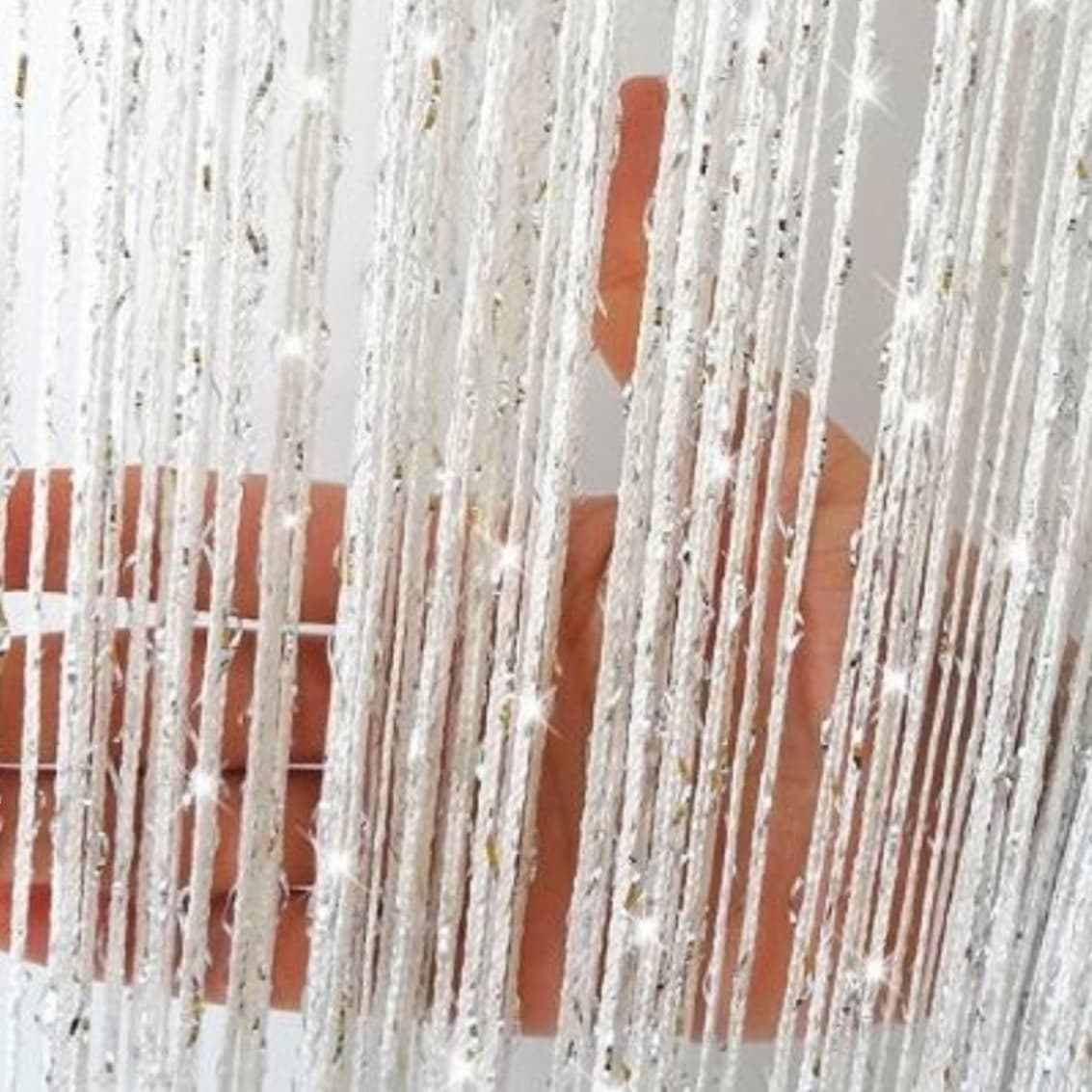 New Finished Silver Wire Curtain, Dense Wedding Curtain, Living Room Hallway Decorative Door Curtain, Drop Shipping for Export