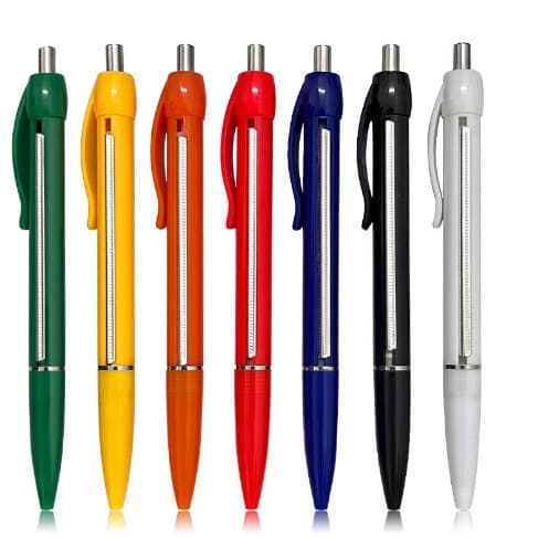 Manufacturer direct multi-color retractable paper ribbon pens, automatic pull-string roll paper ballpoint pens for promotions
