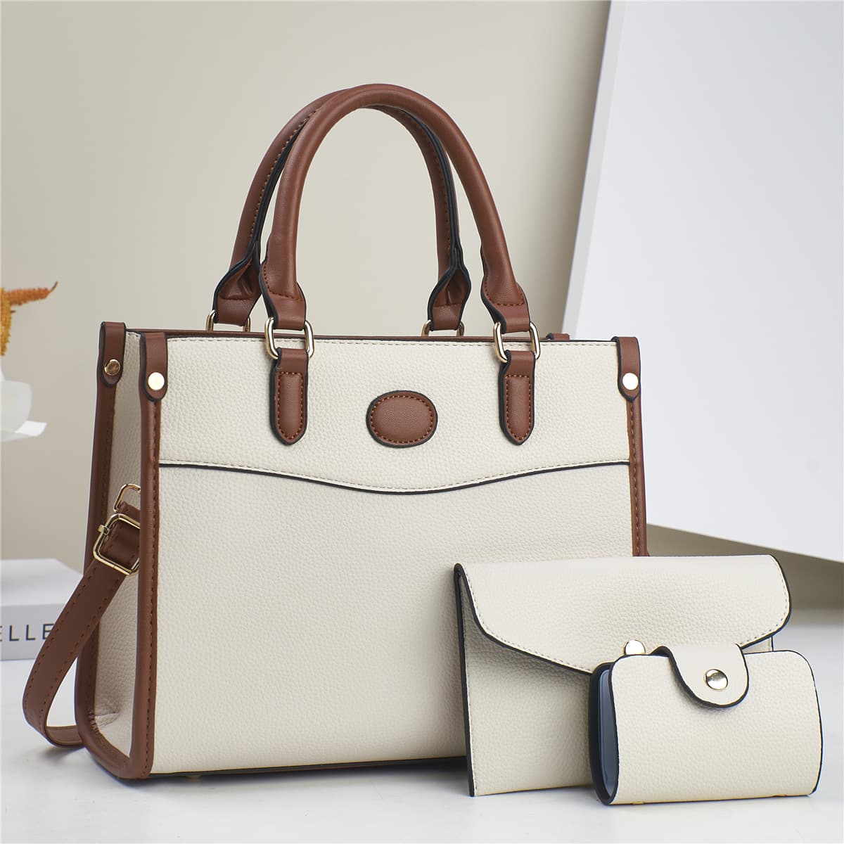 Mother-Child Bag Three-Piece Set Bag Taizhou Women's Bag Fashion Shoulder Bag Versatile Handbag Travel Premium Feel Bag Bags