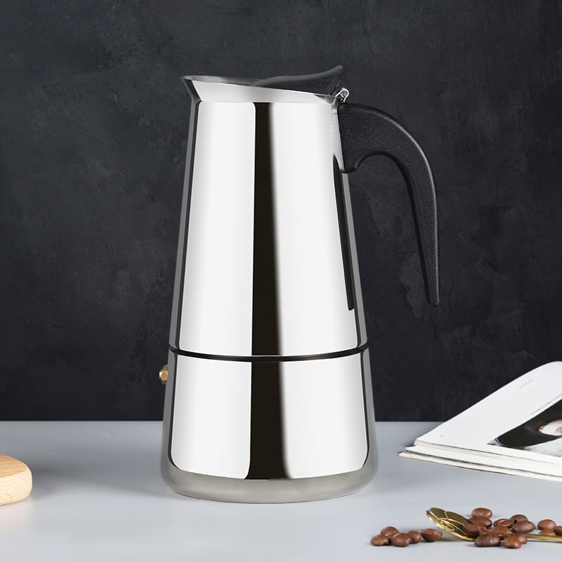 Moka pot Italian stainless steel coffee pot espresso brewing machine coffee extraction machine hand brewing outdoor coffee tool