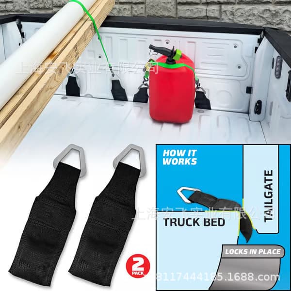 EZ Bed Anchor secures the ratchet belt or cargo belt to the truck bed rear deck.