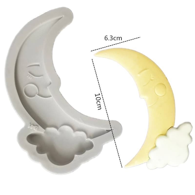 Moon Cloud Smile Face Silicone Mold Fondant Cake Decorating Tool Chocolate Plaster Mold Epoxy Resin Mold