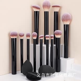 New Cross-Border 12-Piece Long-Handle Makeup Brush Set: Eyeshadow, Blush, Powder, Foundation, Concealer, Beauty Makeup Tools