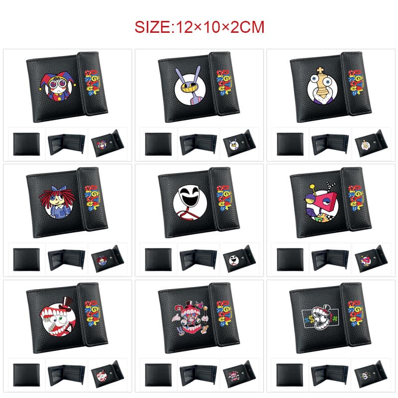 the amazing digital circus magical digital circus pu leather black snap wallet