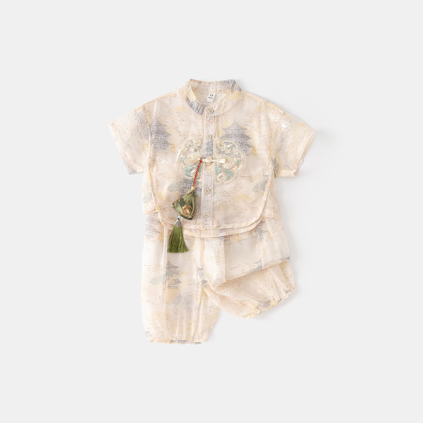 Children's Suits 2026 Summer New Boys' Shirts and Pants Two-piece Set Short-Sleeved Summer Clothes Trendy Chinese Style Boys Summer