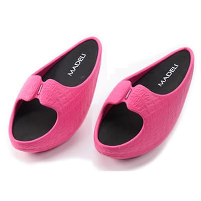 Cross-border Export New Shapewear Body Shaping Rocking Slippers EVA Leg Shaping One-strap Slippers Half Sole Negative Heel Slippers