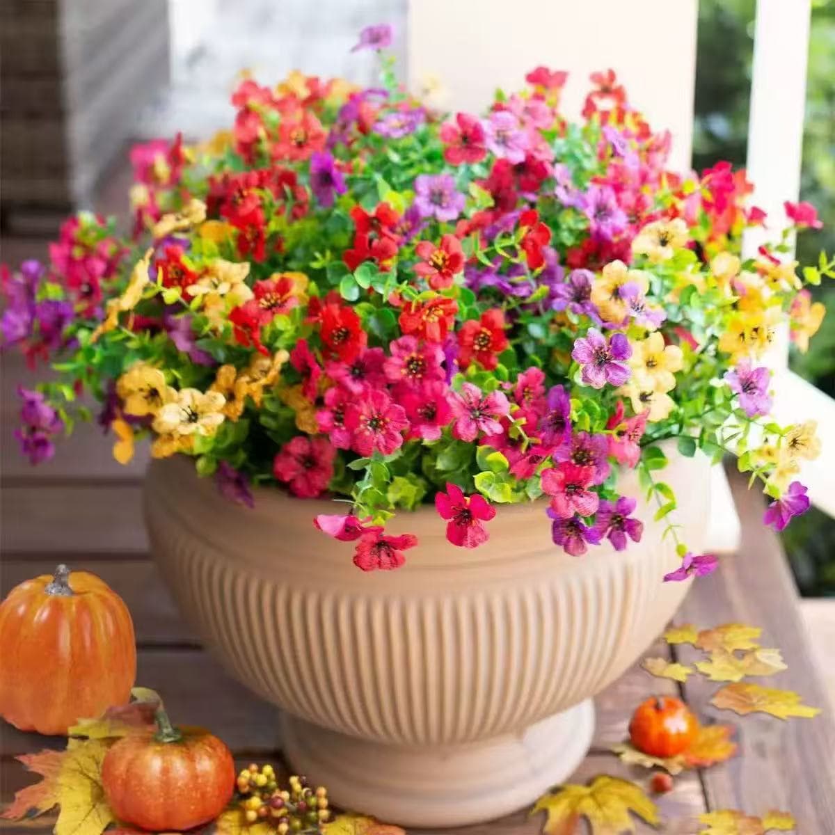 Artificial Violet and Magnolia Flowers for Outdoor Home Wedding Decoration Fake Flower Arrangement Wholesale Artificial Greenery