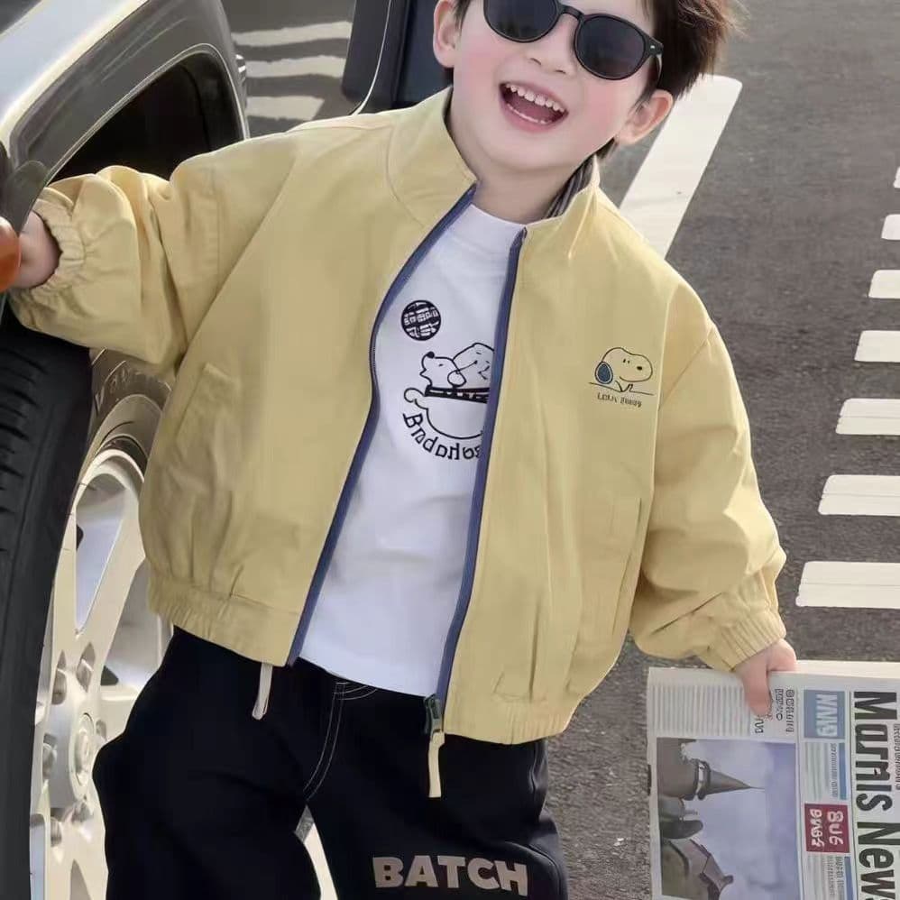Children's Coat 2026 Spring/Autumn New Style Boys Reversible Jacket Baby Toddler Plaid Jacket