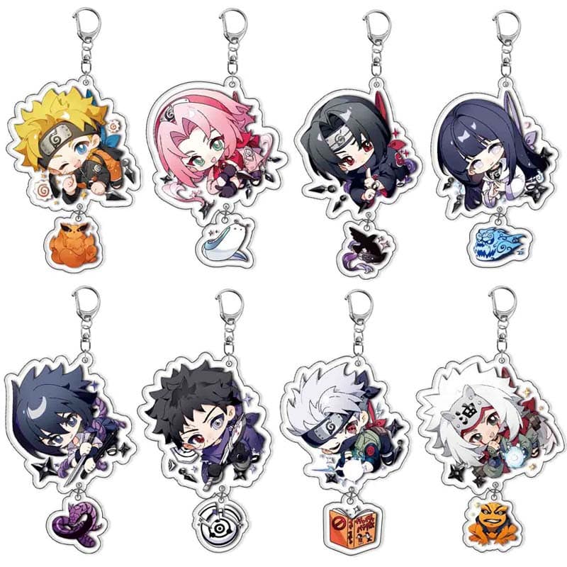 Naruto Shippuden Keychain Acrylic Anime Themed Personalized Gifts Universal Acrylic Keychain Collectible Items