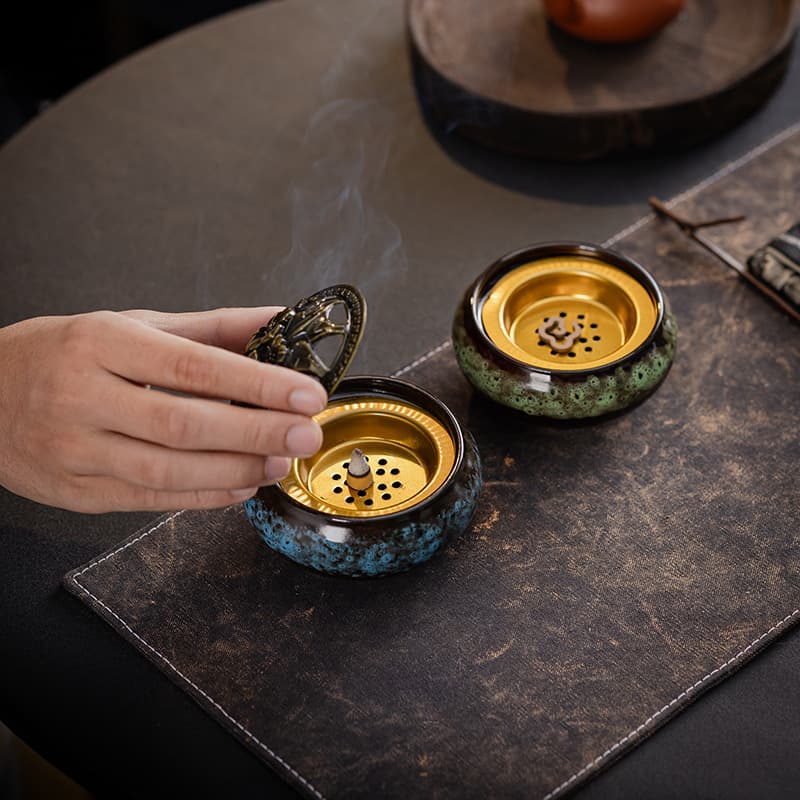 Creative Sandalwood Burner Cross-border Incense Burner Incense Plate Burner Ornament Portable Jinwan Pagoda Incense Burner Incense Tool Ceramic Aromatherapy Burner