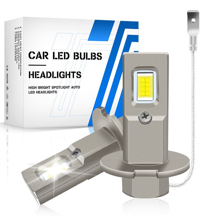 Cross-border Hot Selling Car LED Direct Plug H3 1:1 Plug-and-Play Car LED Headlight Mini High Brightness Bulb Integrated