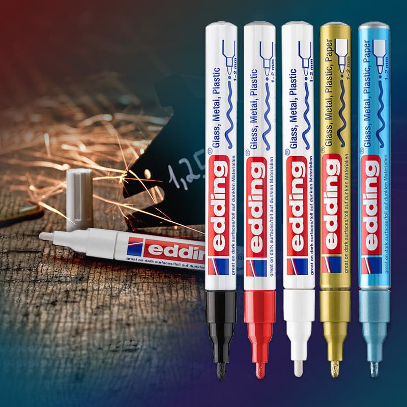 German Paint Marker edding751 Alcohol-Resistant High-Temperature Waterproof Fade-Proof Epoxy Industrial Marker