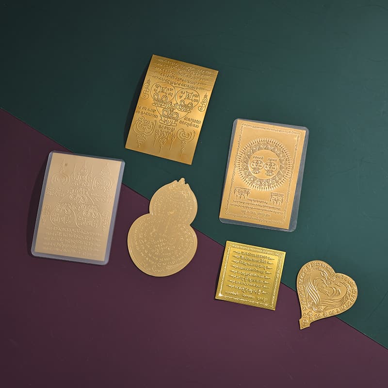 Thai Buddhist amulets with eight sutras, Thai sutra metal talismans, Thai Luang Phor Ben special sutras and amulets wholesale