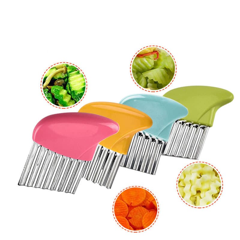 Stainless steel wavy cutter manual potato slicer for cutting French fries kitchen gadgets kitchen tools