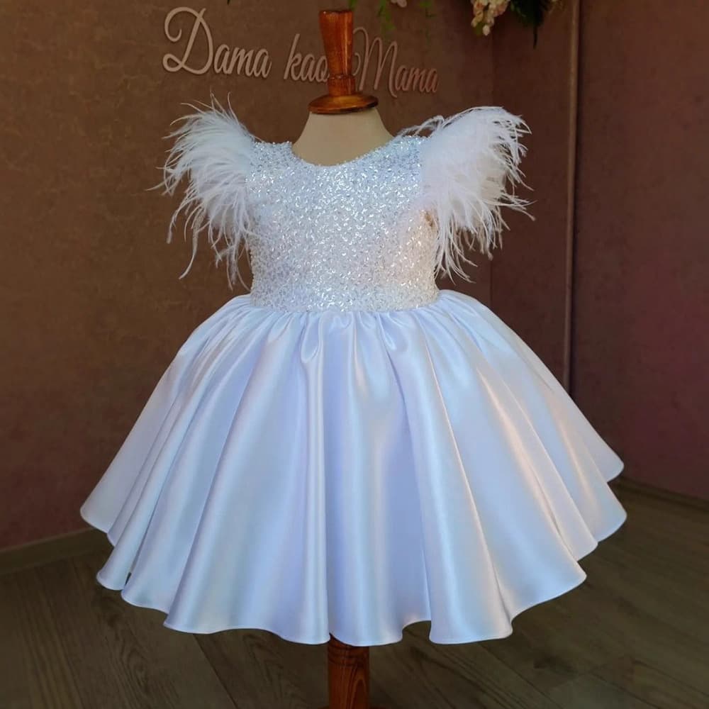 2026 New Girls Dress Sequined Tulle Skirt Feather Children's Princess Dress Amazon Dropshipping
