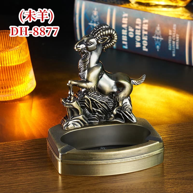 Personalized Metal Ashtray Art Gift Exquisite Ornament Model Ashtray Lighter Factory Wholesale Cross-border Hot Sale
