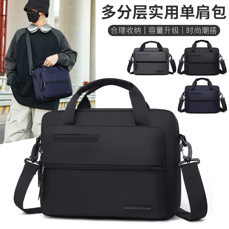 Casual Business Men's Shoulder Bag Crossbody Bag New Cross-border Style Work Commute Document Bag Tablet Bag