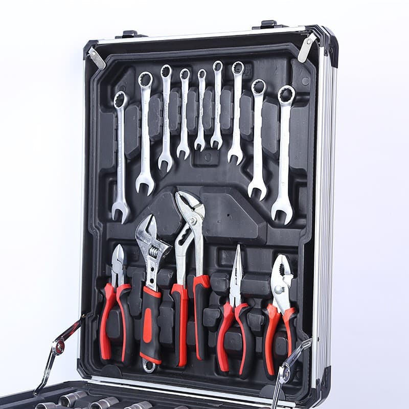 Carbon Steel 187-Piece Home Hardware Tool Combination Set, Auto Repair & Mechanical Maintenance, Aluminum Pull-Rod Case, Socket Wrench, Other