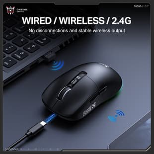 ONIKUMA DM07 Wireless 2.4G Gaming Mouse, Bluetooth Wired Tri-Mode for Office and Gaming