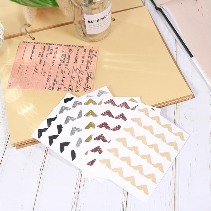 [Wholesale] White background vintage series handmade paper photo corners