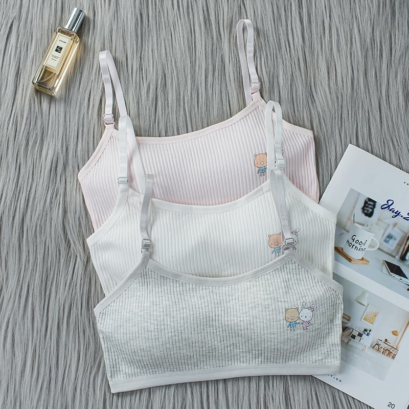 [Spot Seconds] Student Underwear Adjustable Cotton Vest High School Junior High School Developmental Sports Bra