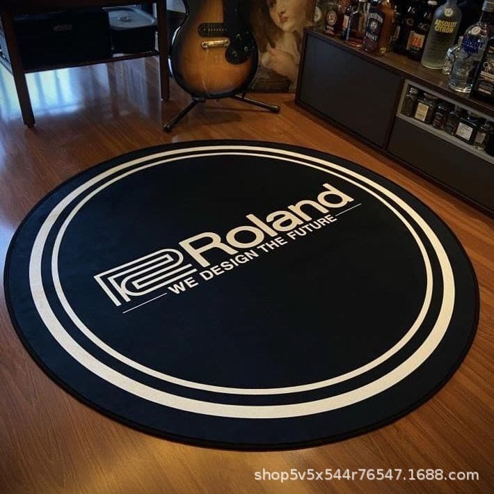 Roland Drum Carpet Roland Electric Drum Jazz Drum Round Carpet Home Soundproofing Shock Absorbing Pad Environmentally Friendly Anti-Slip