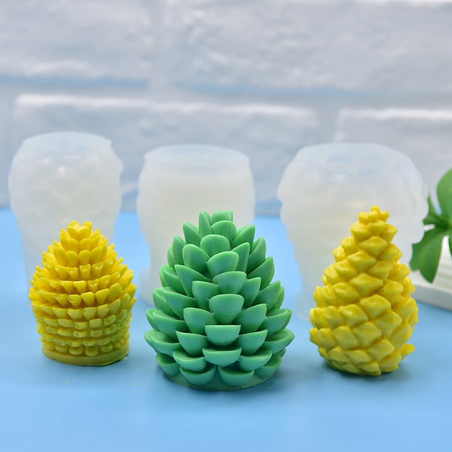 Pinch Pinch Pine Cone Shape Silicone Mold Soap Fondant DIY Candle Silicone Mold