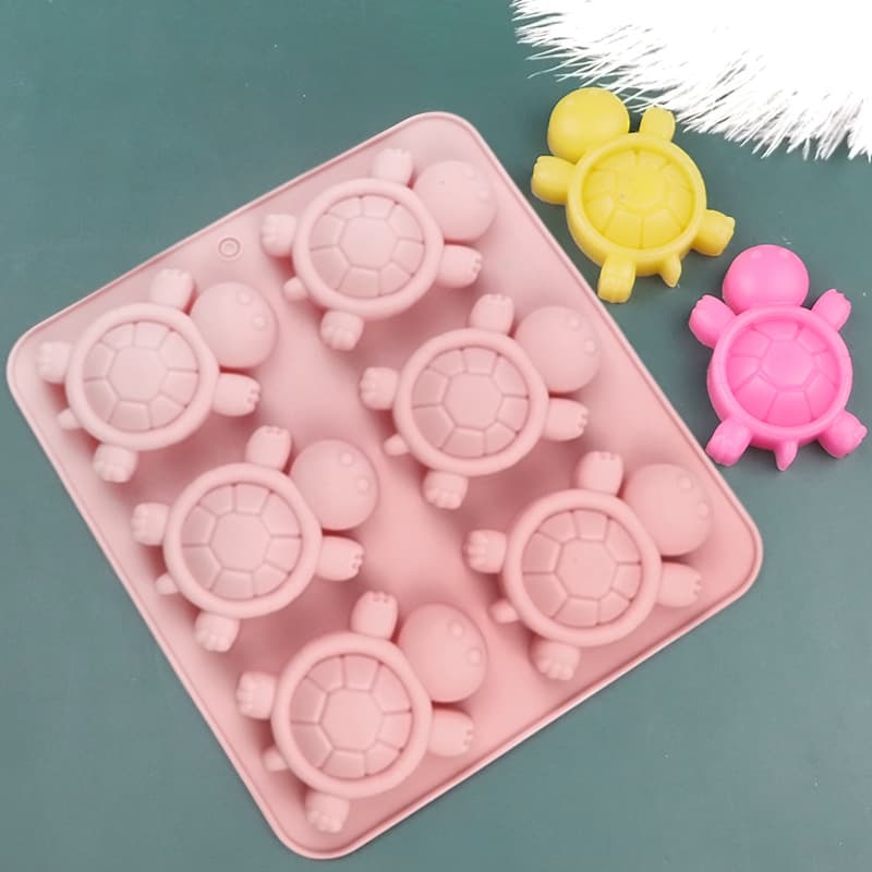 Tangbao In Stock 6-Pack Cartoon Turtle Silicone Cake Mold DIY Soap Mold Rice Cake Mold