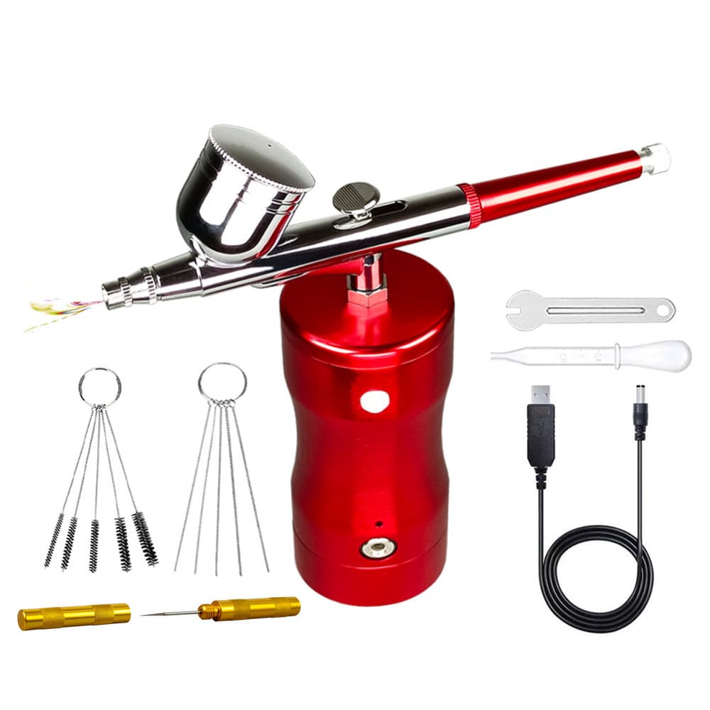 Airbrush Kit Portable Mini Airbrush Gun with Compressor Set Makeup Tool Airbrush Painting Kit