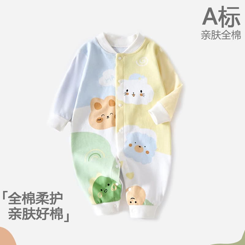 Baby Spring Long Sleeve Autumn/Winter Infant Romper, 100% Cotton Baby Crawling Suit, Class A Soft Bodysuit