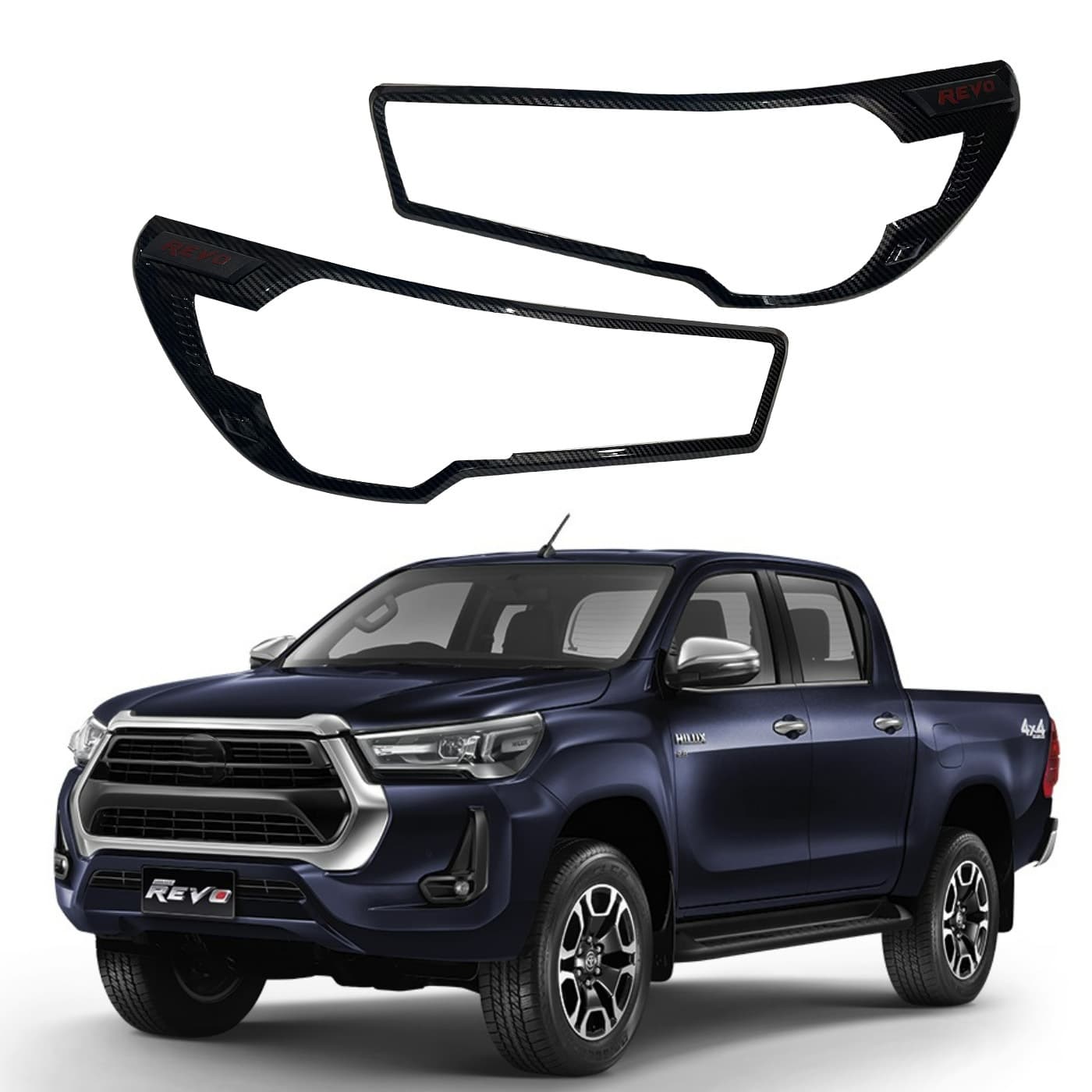 For 2021 Toyota Hilux Modification Front Light Cover Special HILUX REVO Front Light Frame Cross-border