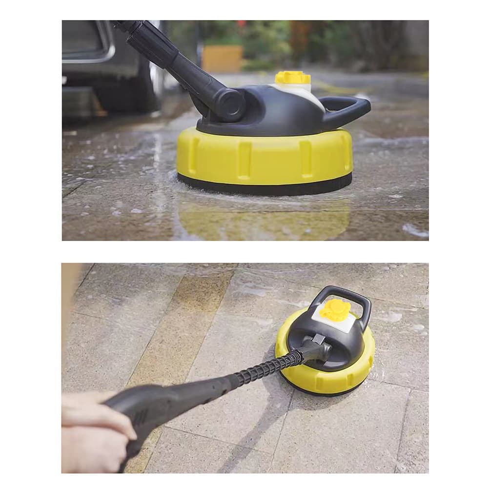 High Pressure Washer Floor Brush with Soap Dispenser for Patio and Ground Cleaning, Compatible with Karcher Yili