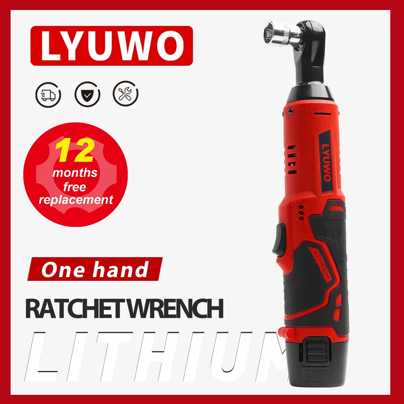 3/8" Charging Electric Ratchet Wrench Diagonal Drill Screwdriver Removable Screws and Nuts Automotive Repair Tools
