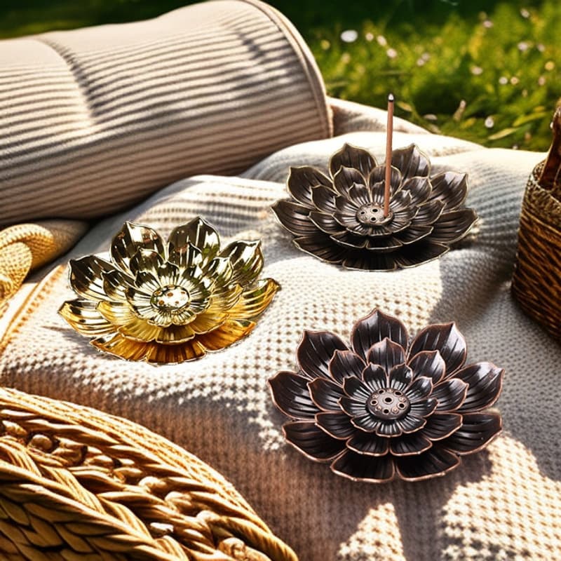 Alloy porous lotus incense insert Zen string incense insert incense holder household tea set accessories sandalwood stove incense tray tray