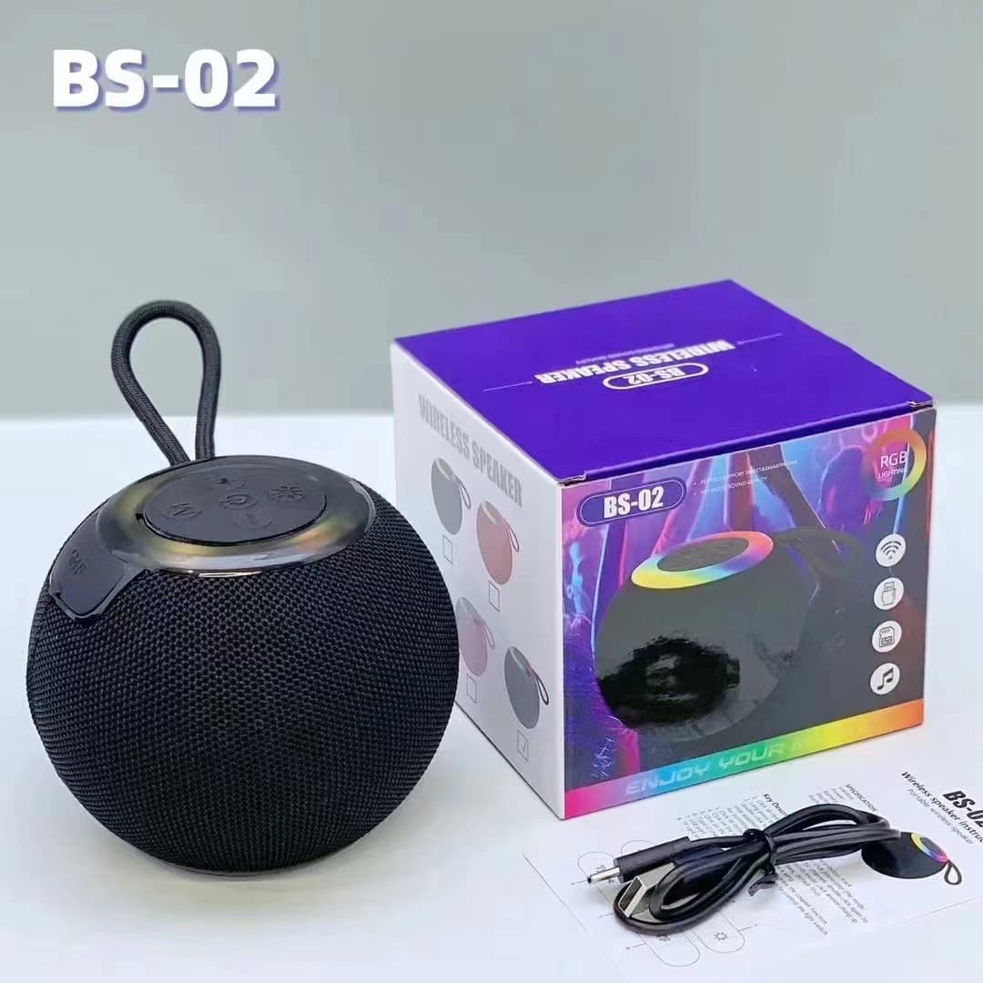 BS-02 Wireless Bluetooth Speaker Outdoor Portable Mini Speaker with Card Slot, Bass, Bluetooth