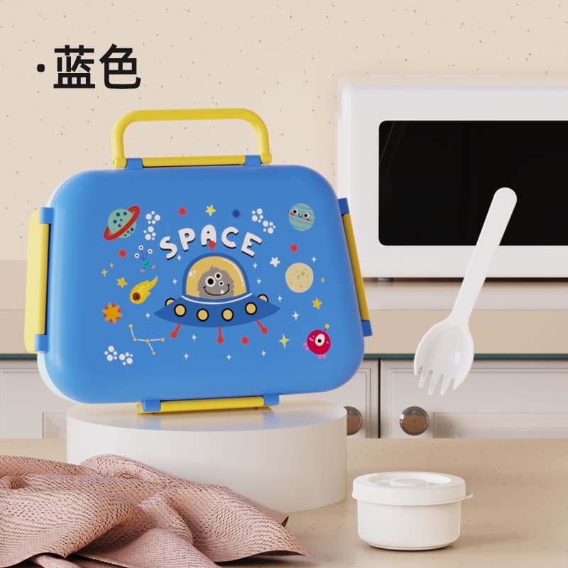 Source Factory Children's Food-Grade Lunch Box, Microwave-Safe Plastic Student Fresh-Keeping Container, Adult Bento Box